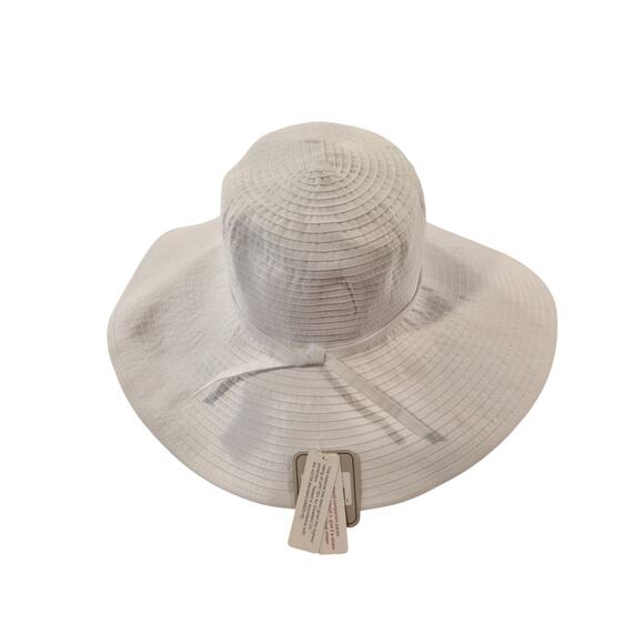 San Diego Hat Co White Packable Wide Brim UPF 50+ Sun Hat Resort Glam main image 5
